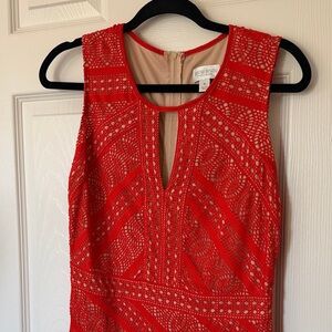 Romeo & Juliet Couture Red Lace Dress